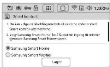 SAMSUNG WW10H9600EW - Trykk Oppsett-ikonet og velg Smart kontroll på nettverksmenyen. - 3