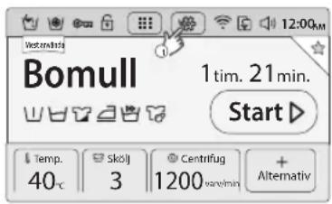 SAMSUNG WW10H9600EW - Tryck på installationsikonen ochwäj Smart Control (Smart kontroll) i menyn Network (Nätverk). - 1
