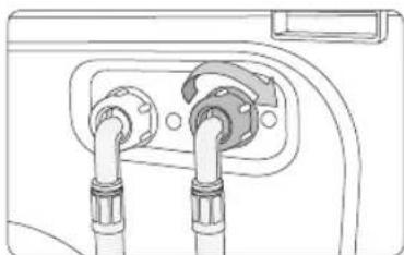 SAMSUNG WW10H9600EW - Bei bestimmten Modellen mit zusätzlichem HeiBwasseranschluss: - 1