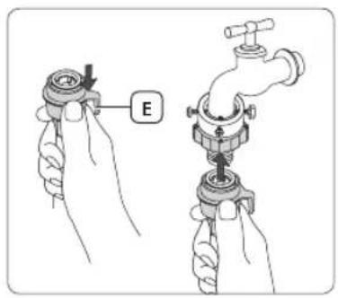 SAMSUNG WW10H9600EW - Liītā vedensyöttöletku vesihanaan. - 5