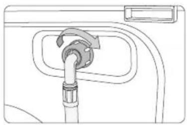 SAMSUNG WW10H9600EW - Anslut vattenslangen till vattenkranen. - 6