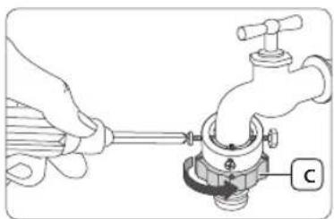 SAMSUNG WW10H9600EW - Liītā vedensyöttöletku vesihanaan. - 4