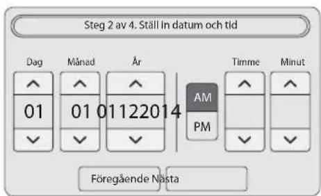 SAMSUNG WW10H9600EW - STEG 2 - Ställ in datum och tid - 1