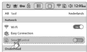 SAMSUNG WW10H9600EW - Tik op het pictogram Setup (Instellingen) en selecteer Smart Control in het menu Network (Netwerk). - 2