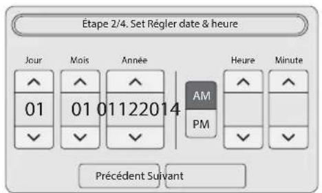 SAMSUNG WW10H9600EW - Étape 2: régler date &amp; heures - 1