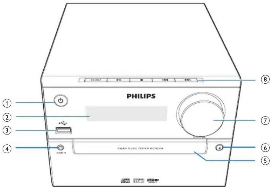 PHILIPS MCB2305 - Présentation de l'unité principale - 1