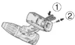 PANASONIC EY74A1X - Pour changer le côté d'installation du crochet de ceinture - 2