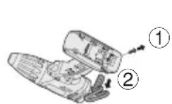 PANASONIC EY74A1X - Pour changer le côté d'installation du crochet de ceinture - 1