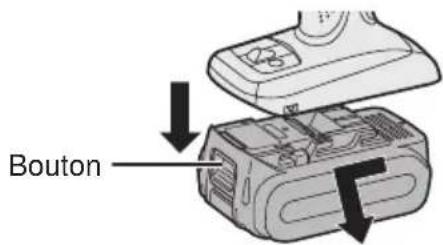 PANASONIC EY74A1X - Fixation ou retrait de la bat- terie autonome - 2
