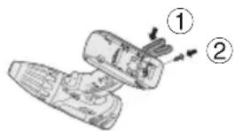 PANASONIC EY74A1X - Para cambiar el lugar de ubicación del gancho de cinturón - 2