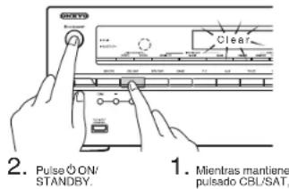 ONKYO TXNR737 - - Cómo restablecer: - 1