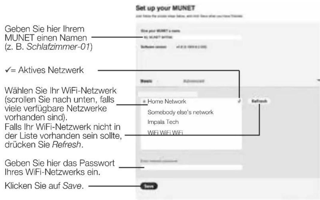 PEAQ Munet Smart PMN300W - Herstellen der WiFi-Verbindung - 1