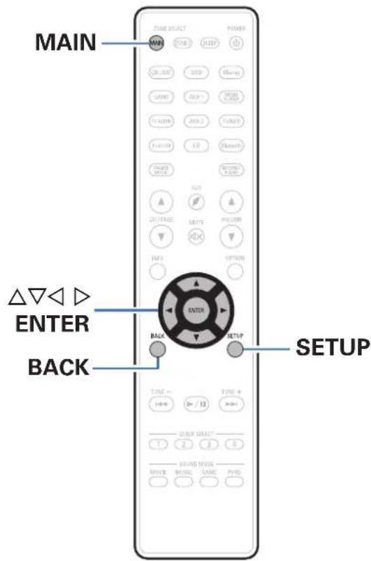 DENON AVRX3100W - Plan du menu de l'interface graphique - 12
