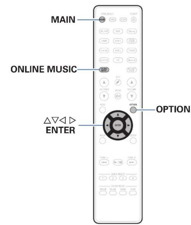 MAIN ONLINE MUSIC ENTER OPTION