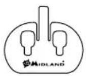 MIDLAND BTX1 FM - Placa com tira bi-adesiva - 1
