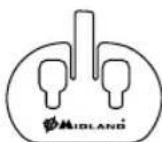 MIDLAND BTX2 FM - Montageplatte mit zweiseitigem Klebeband - 1