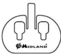 MIDLAND BTX2 FM - Placa com tira bi-adesiva - 1