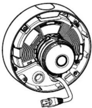 AXIS Q3505V - Conexióndeloscablesyfijacióndelacarcasadelaunidadalsoportede montaje - 2