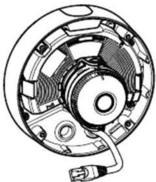 AXIS Q3505V - Connexiondescâblesetfixationduboîtierdel'unitéausupportdefixation - 2
