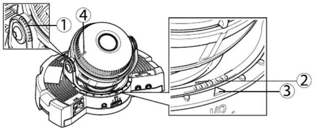 AXIS Q3505V - Réglagedel'angledelacaméra - 1