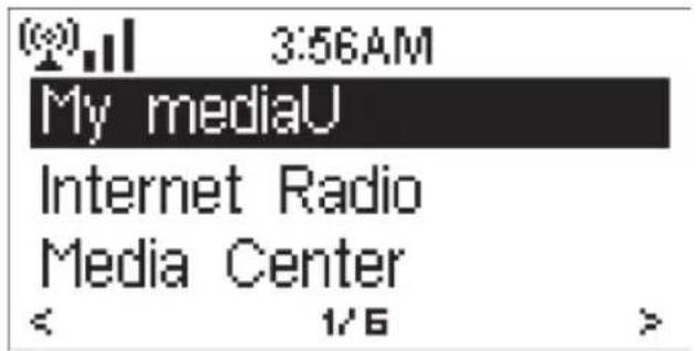 Noxon iRadio 14100 - Menu principal - 1