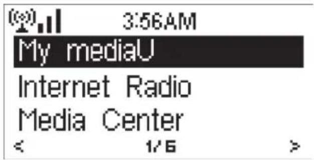 Noxon iRadio 14100 - Hauptmenu - 1