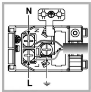 INDESIT FIMB 20 K.A IX (EE) - Montaje del cable de alimentacion electrica - 2
