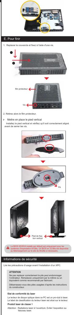 Shuttle XS35703 V4 - Monter et installer le système - 38