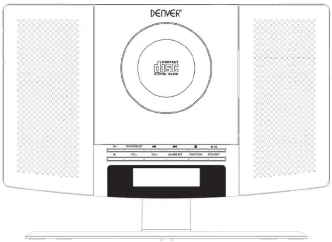 DENVER MC5220 - ODTWARZACZ CD Z RADIEM PLL FM I ZEGAREM Z ALARMEM - 1