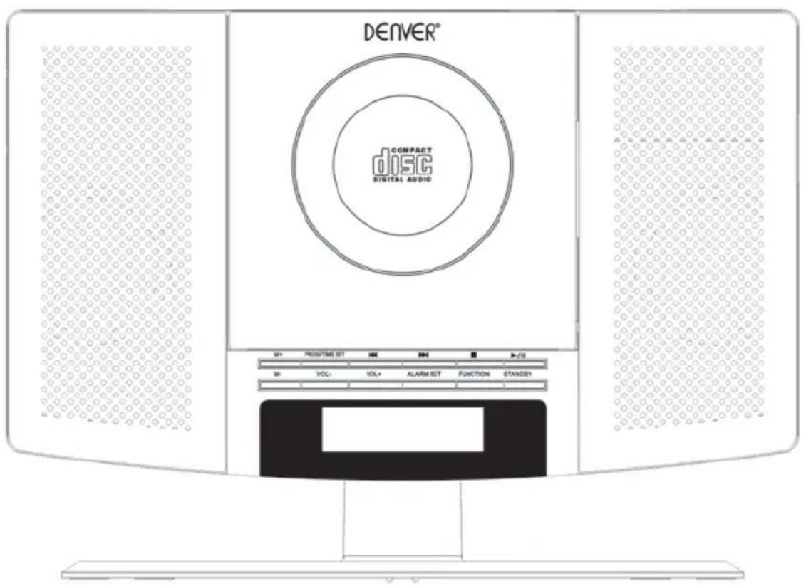 DENVER MC5220 - CD-SPELARE MED FM-PLL-RADIO OCH VÄCKARKLOCKA - 1