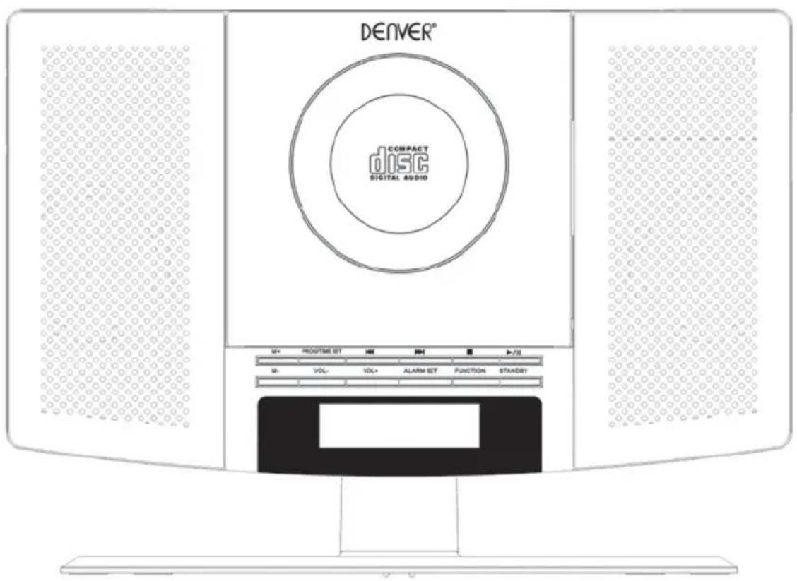 DENVER MC5220 - CD-SOITIN, JOSSA FM-HERÄTYSKELLO PLL-RADIO - 1