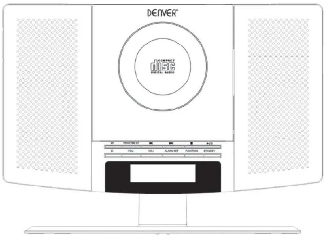 DENVER MC5220 - LECTEUR CD AVEC RADIO-REVEIL PLL FM - 1