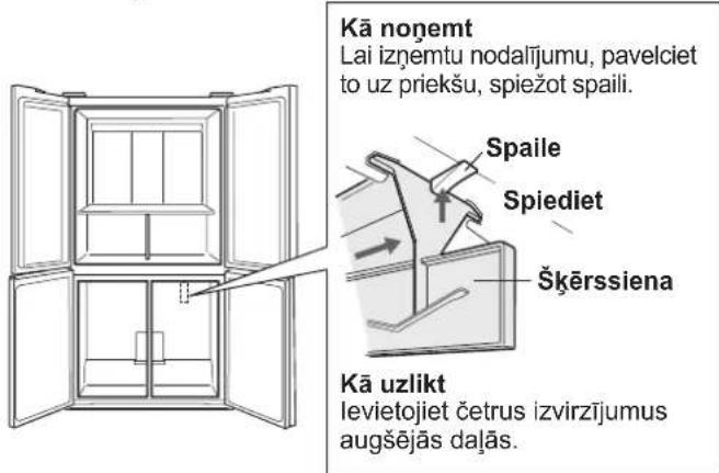 SHARP SJFP760VBK - Ar pienacigu dzeseseanu ledusskapi var glabat vairak partikas, iznemot ieksiene esosos piederumus. - 1