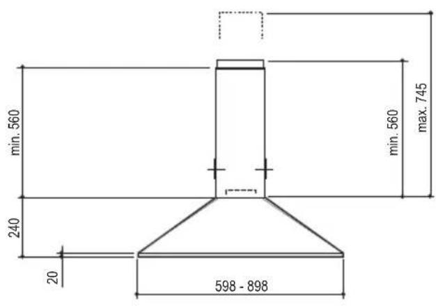 ROBLIN Diva2 S 900 Murale - Ingombro - 1