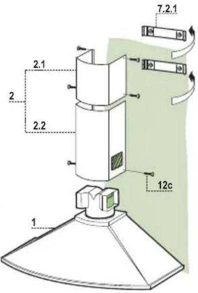 ROBLIN Diva2 S 900 Murale - Lower exhaust Chimney - 1