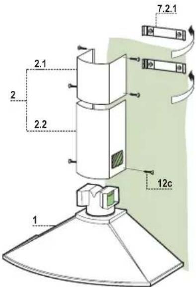 ROBLIN Diva2 S 900 Murale - Onderstuk van de schouw - 1