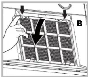 INDESIT IHF 6.5 A M IX - Servicing the charcoal filter (B) - 1