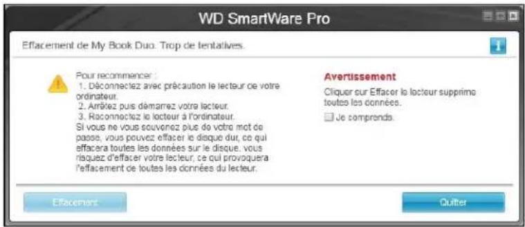 WESTERN DIGITAL WDBLWE0120JCHEESN - Utilisation de cinq mots de passer invalides - 2