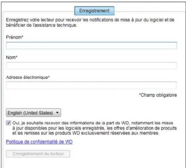 WESTERN DIGITAL WDBLWE0120JCHEESN - Enregistrement de votre apparéil - 1