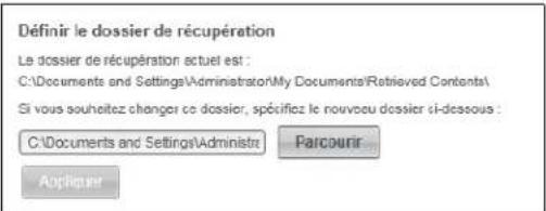 WESTERN DIGITAL WDBLWE0120JCHEESN - Définition d'un autre dossier de contenus récapérés - 1