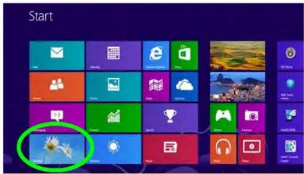 Nexoc G728II - Windows Start Screen &amp; Desktop - 1