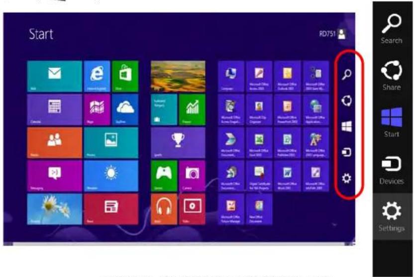 Nexoc G728II - Windows 8 Charms Bar - 1