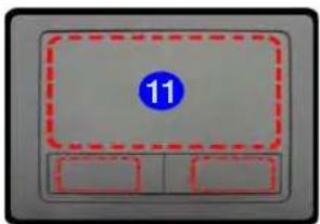 Nexoc G728II - Carte du système: Vue de face avec l'écran LCD ouvert (Modèle B) - 2