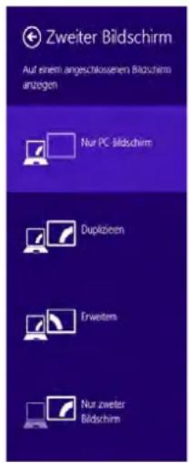 Nexoc G728II - Wechseln der Anzeigegeräte mit der Windows-Logo-Taste und der Taste P - 1