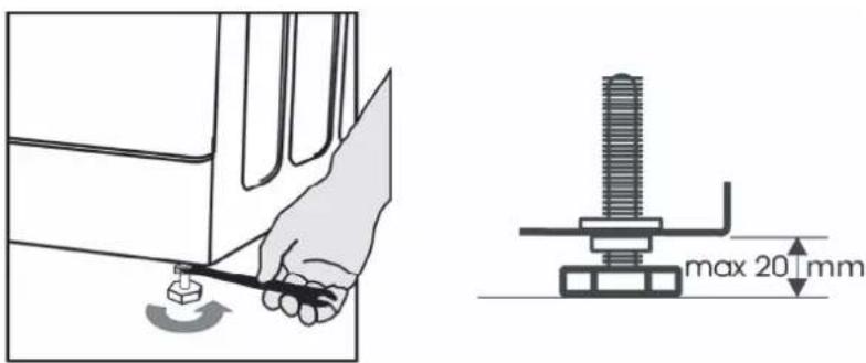 HISENSE WFN9012 - RéGLAGE DES PIEDS - 6