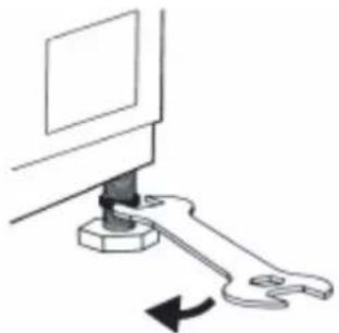 HISENSE WFN9012 - ADJUSTMENT OF THE FEET - 2