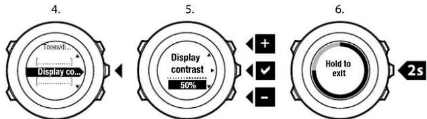SUUNTO Ambit2 R - Réglage du contraste de l'affichage - 2