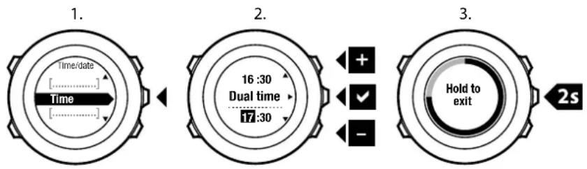 SUUNTO Ambit2 R - Paramétrage de la deuxième heures - 1
