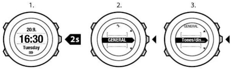 SUUNTO Ambit2 R - Réglage du contraste de l'affichage - 1