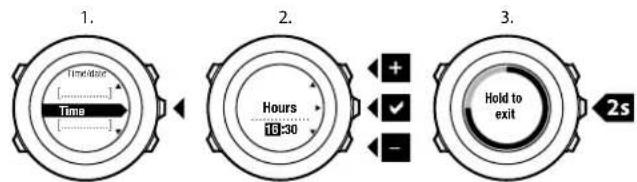 SUUNTO Ambit2 R - Paramétrage de l'heure - 1